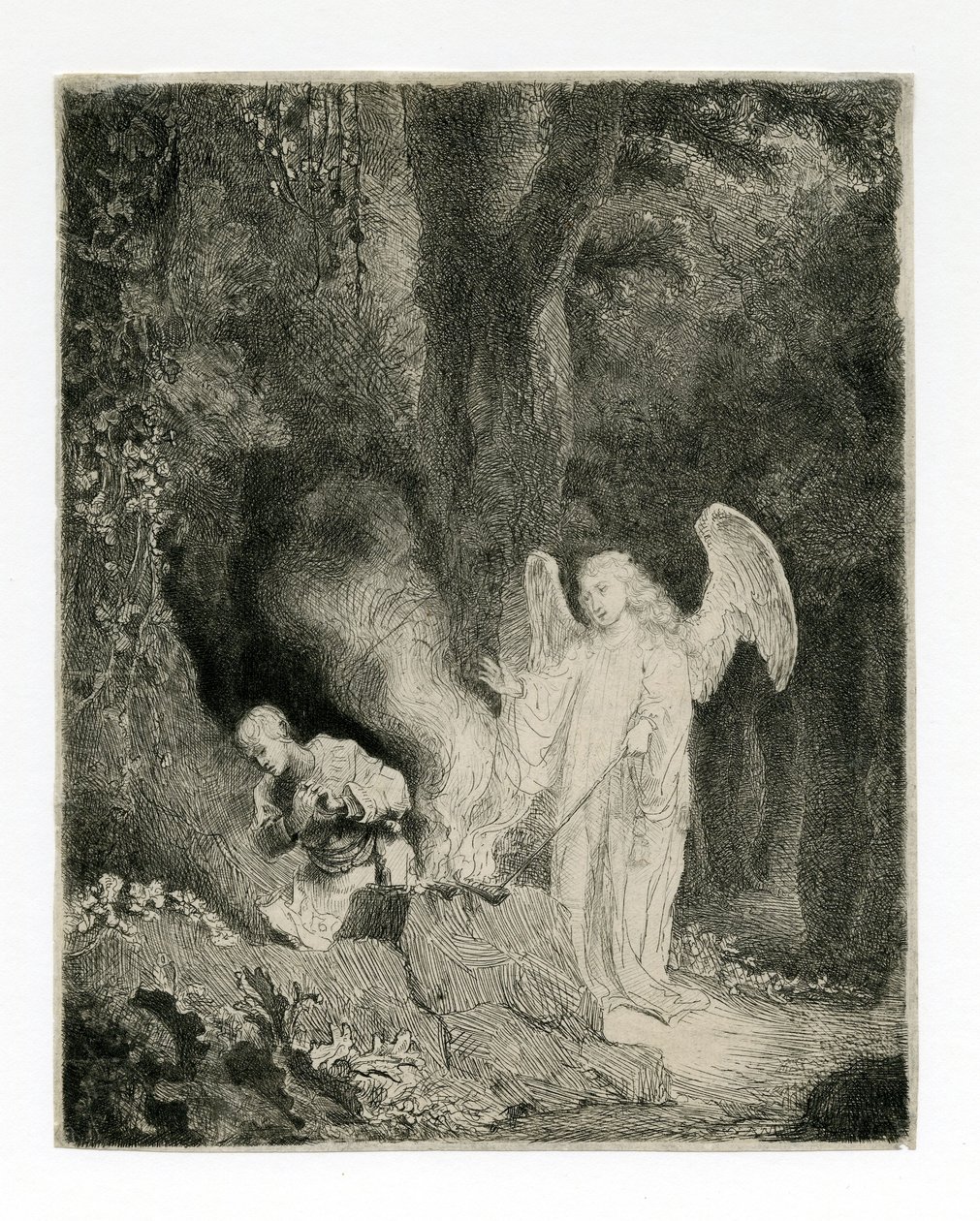 El sacrificio de Gedeón (Jueces 6:21) de Ferdinand Bol