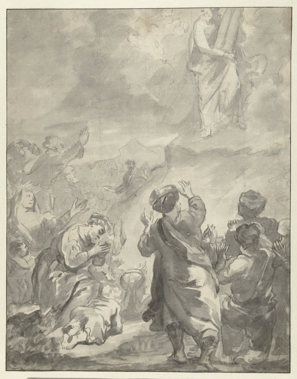 Moisés bajando del Monte Sinaí con los Diez Mandamientos de Ferdinand Bol
