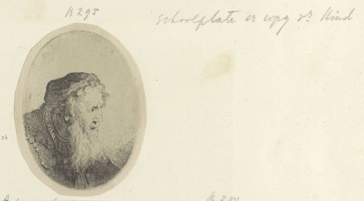 Oude hombre pone bardo Colección de ochenta y cinco grabados originales (título de la serie) de Ferdinand Bol