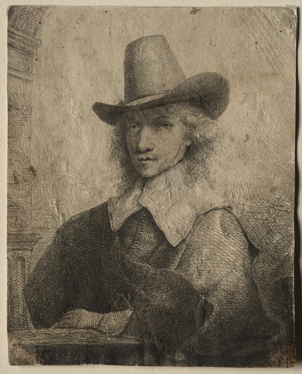 Retrato de un hombre con sombrero alto, 1642-1651 de Ferdinand Bol
