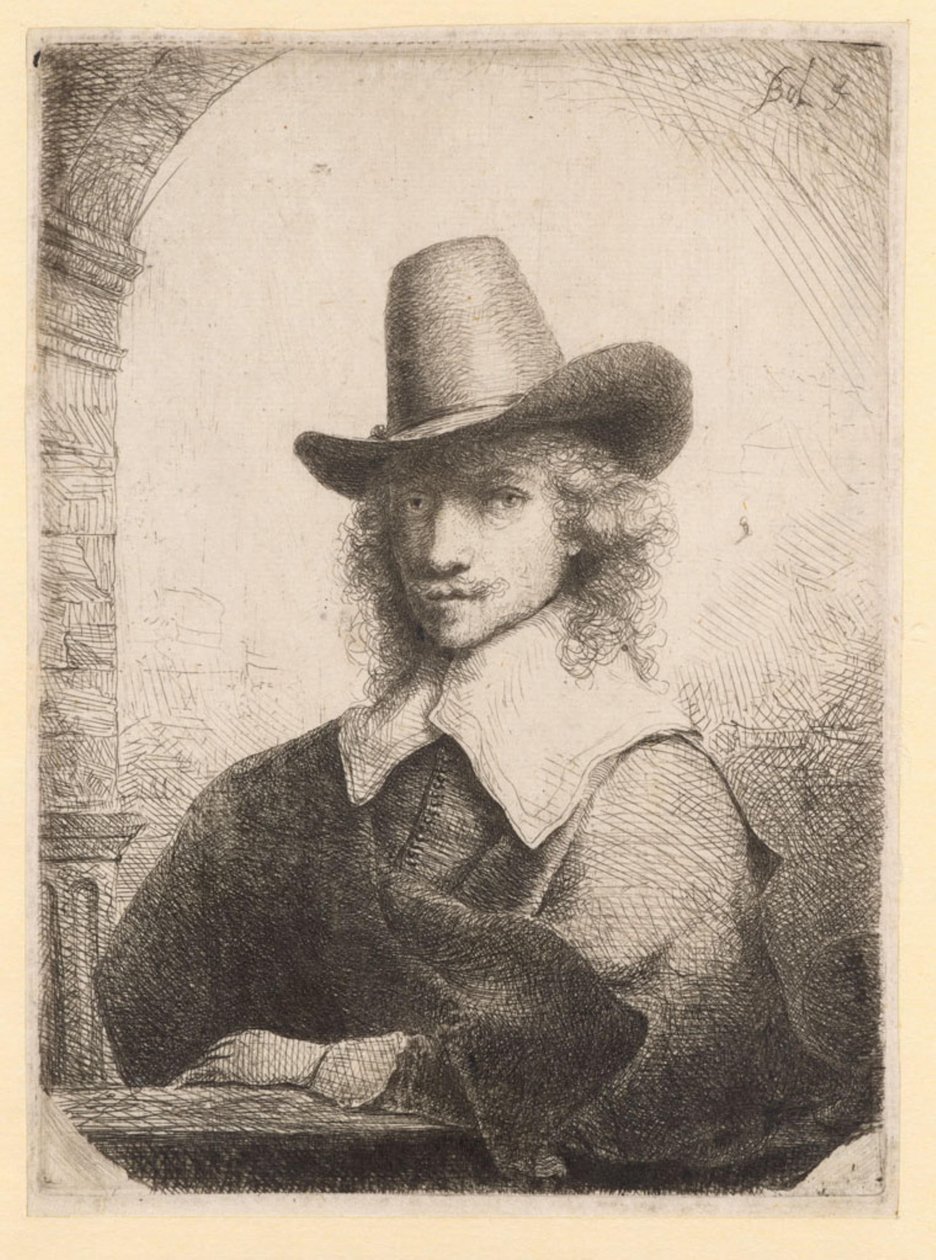 Retrato de un hombre con sombrero alto de Ferdinand Bol