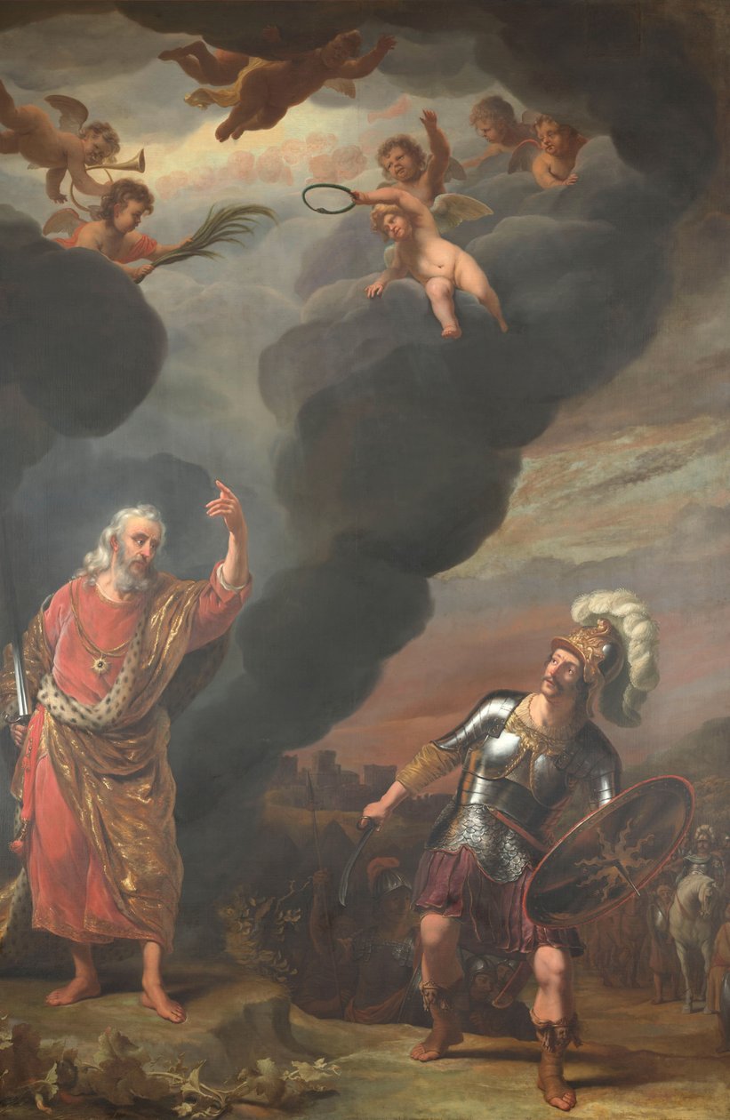 El capitán del ejército de Dios se le aparece a Josué de Ferdinand Bol