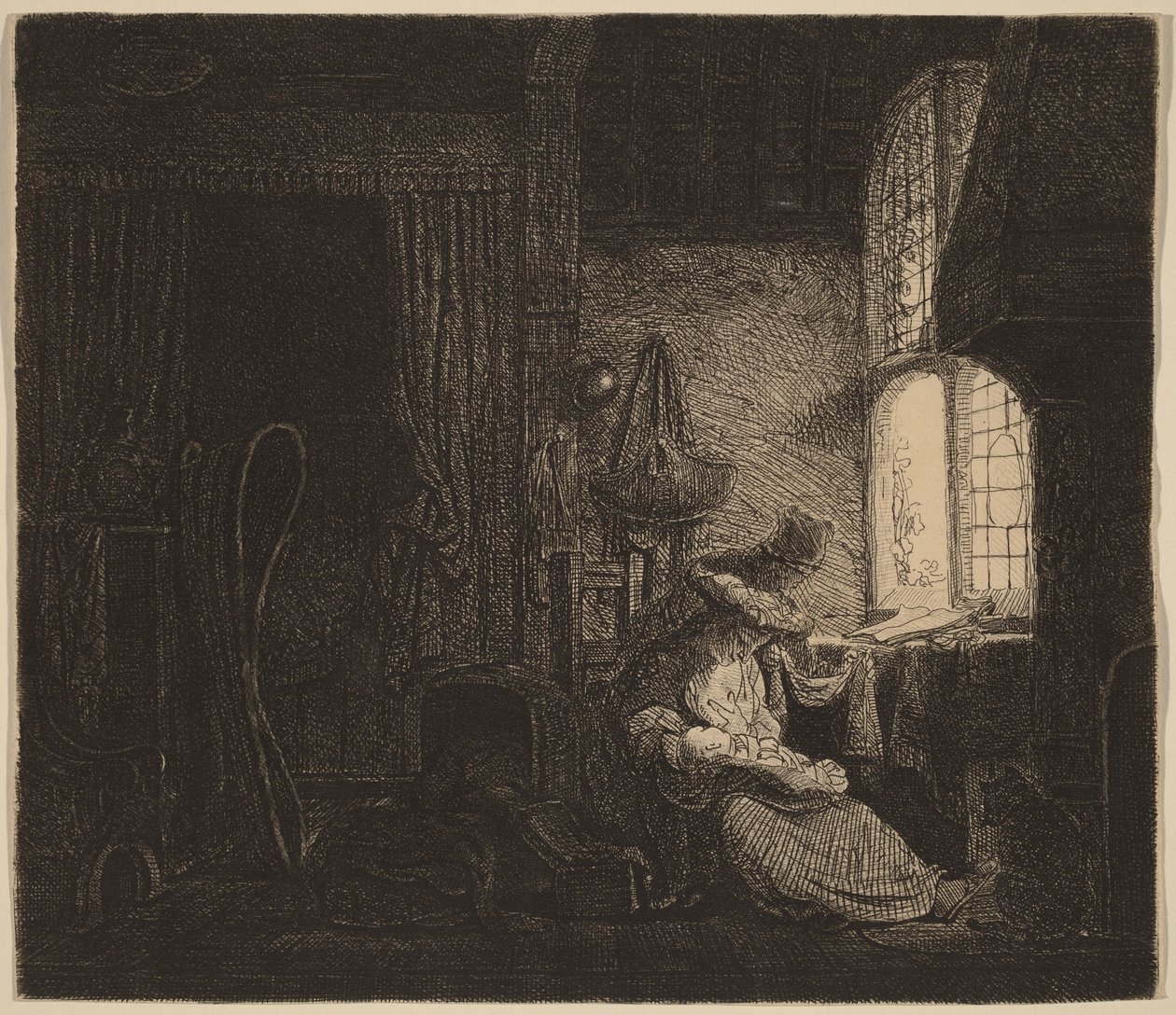 La familia en la habitación de Ferdinand Bol
