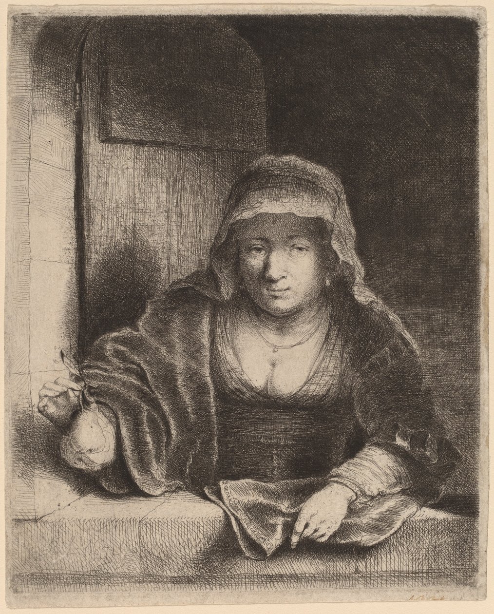 La mujer con la pera de Ferdinand Bol