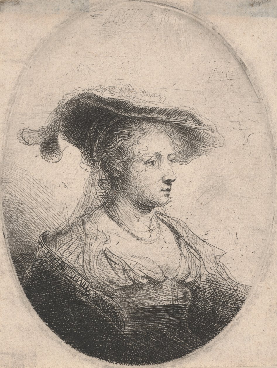 Mujer en óvalo de Ferdinand Bol