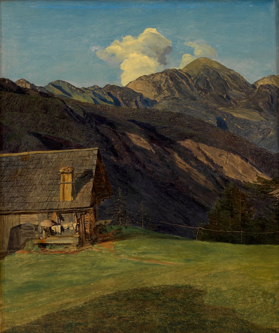El refugio alpino del Hoisenrad, cerca de Ischl de Ferdinand Georg Waldmüller