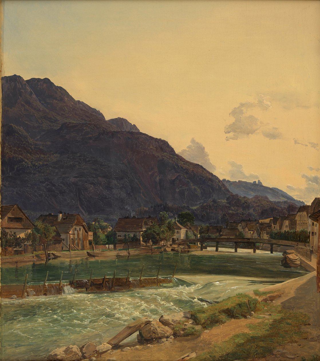 El río Traun, cerca de Ischl de Ferdinand Georg Waldmüller