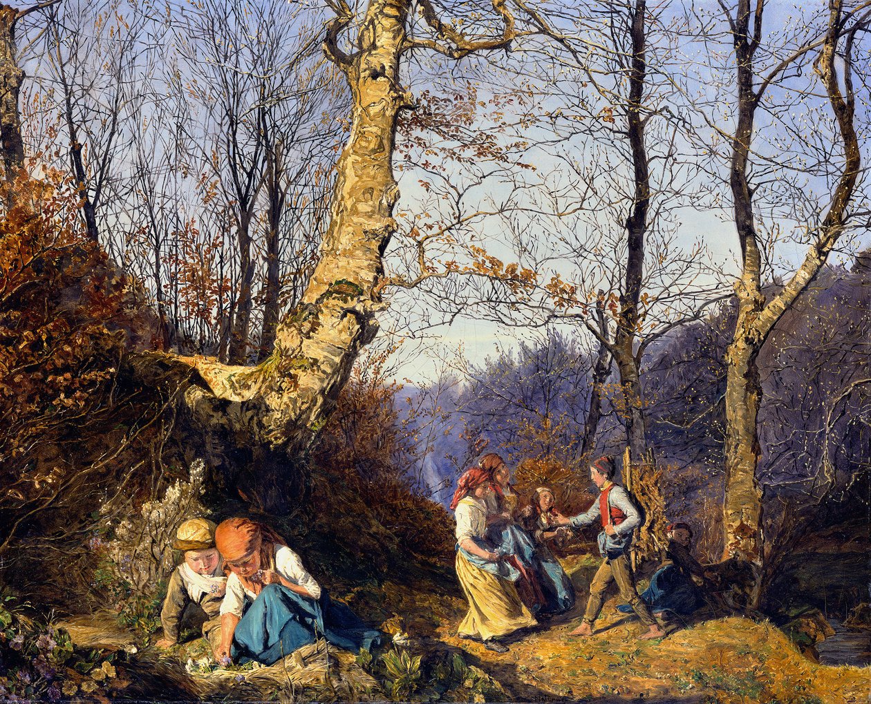 Comienzos de primavera en el Bosque de Viena de Ferdinand Georg Waldmüller