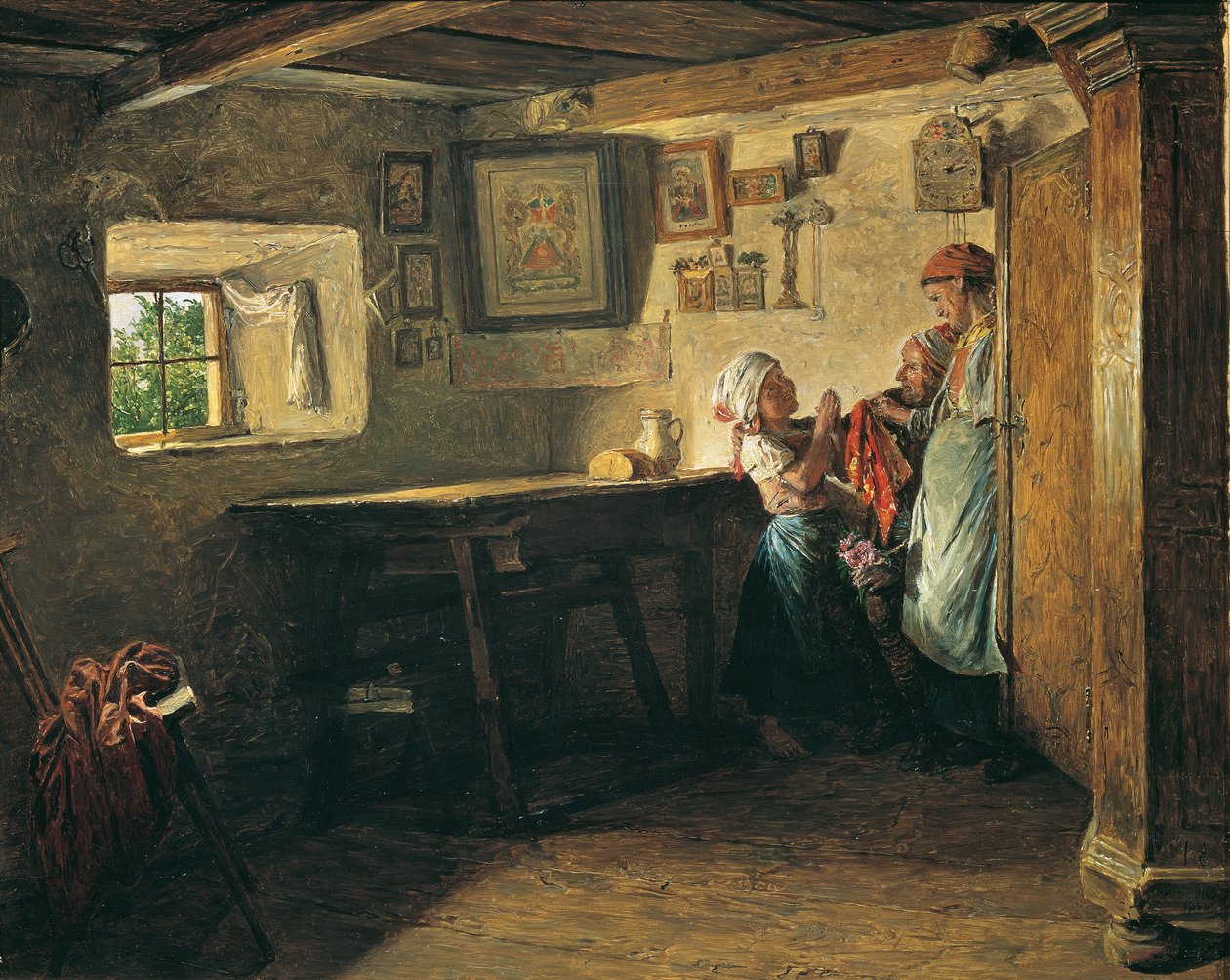 la vieja caja de Ferdinand Georg Waldmuller