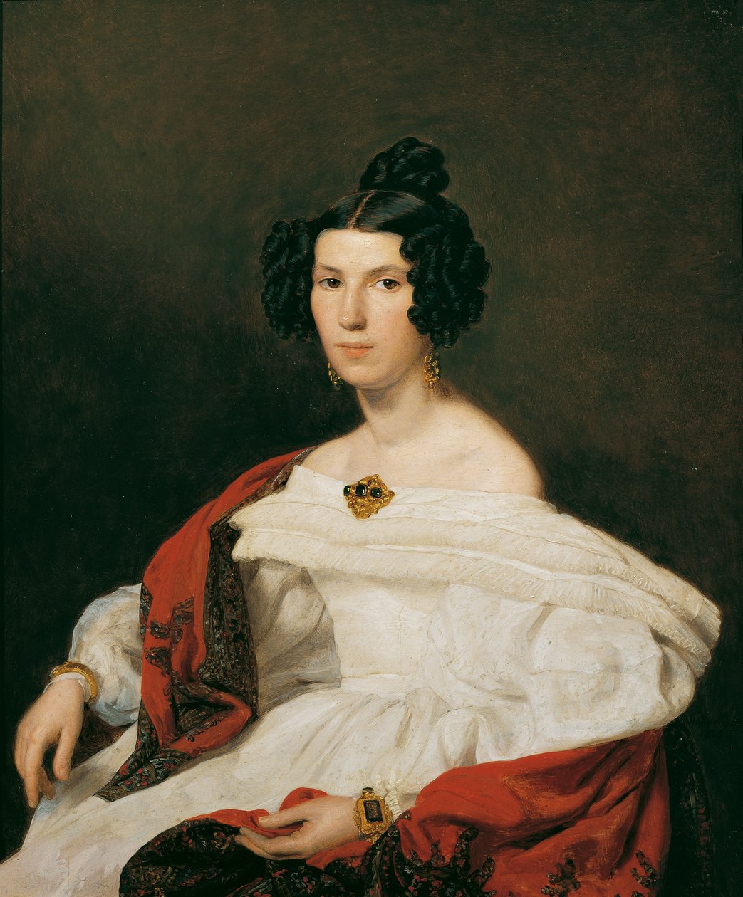La esposa del oficial de la corte Josef von Stadler de Ferdinand Georg Waldmuller