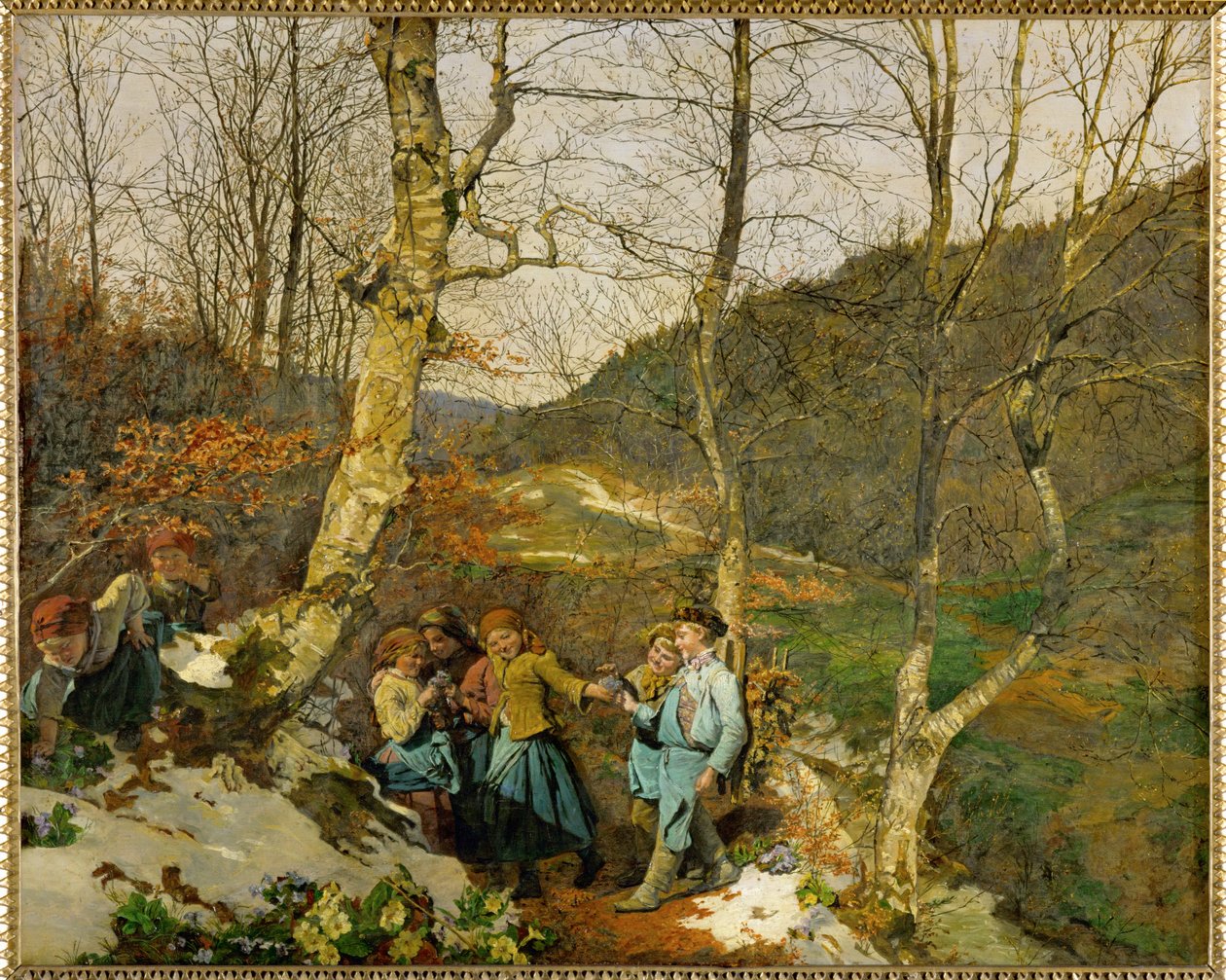 Primavera en los bosques de Viena de Ferdinand Georg Waldmuller