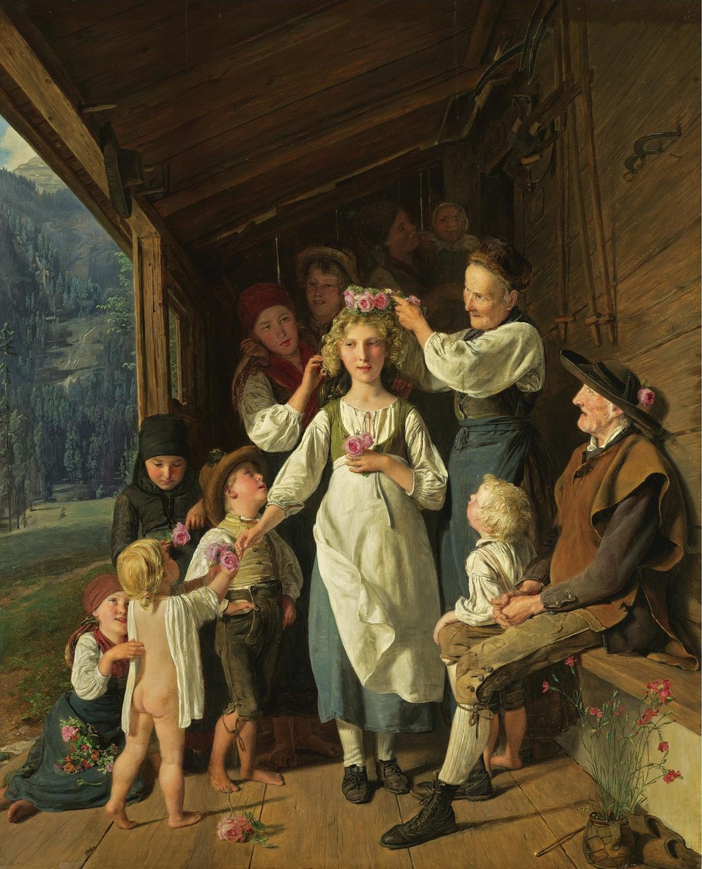 La dama de honor de Ferdinand Georg Waldmuller