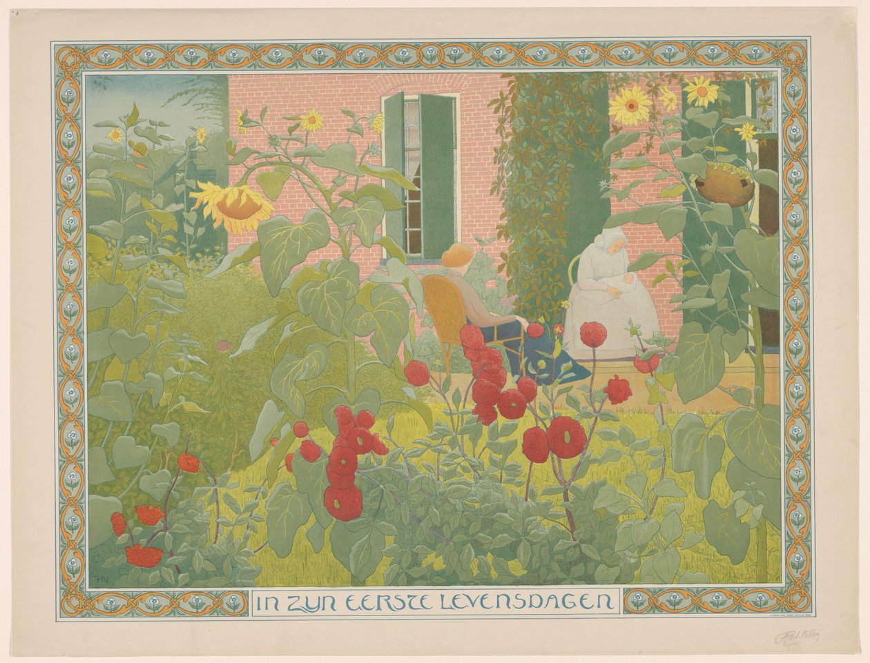 Dos mujeres con bebé
En sus primeros días de vida (título en el objeto) de Ferdinand Hart Nibbrig (signed by artist)