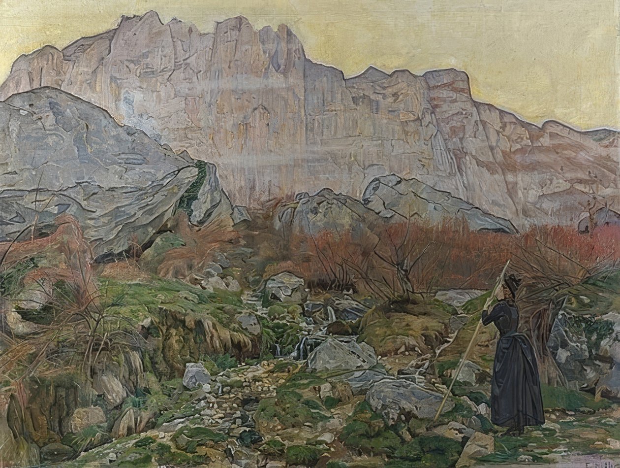 La visión (paisaje montañoso) de Ferdinand Hodler
