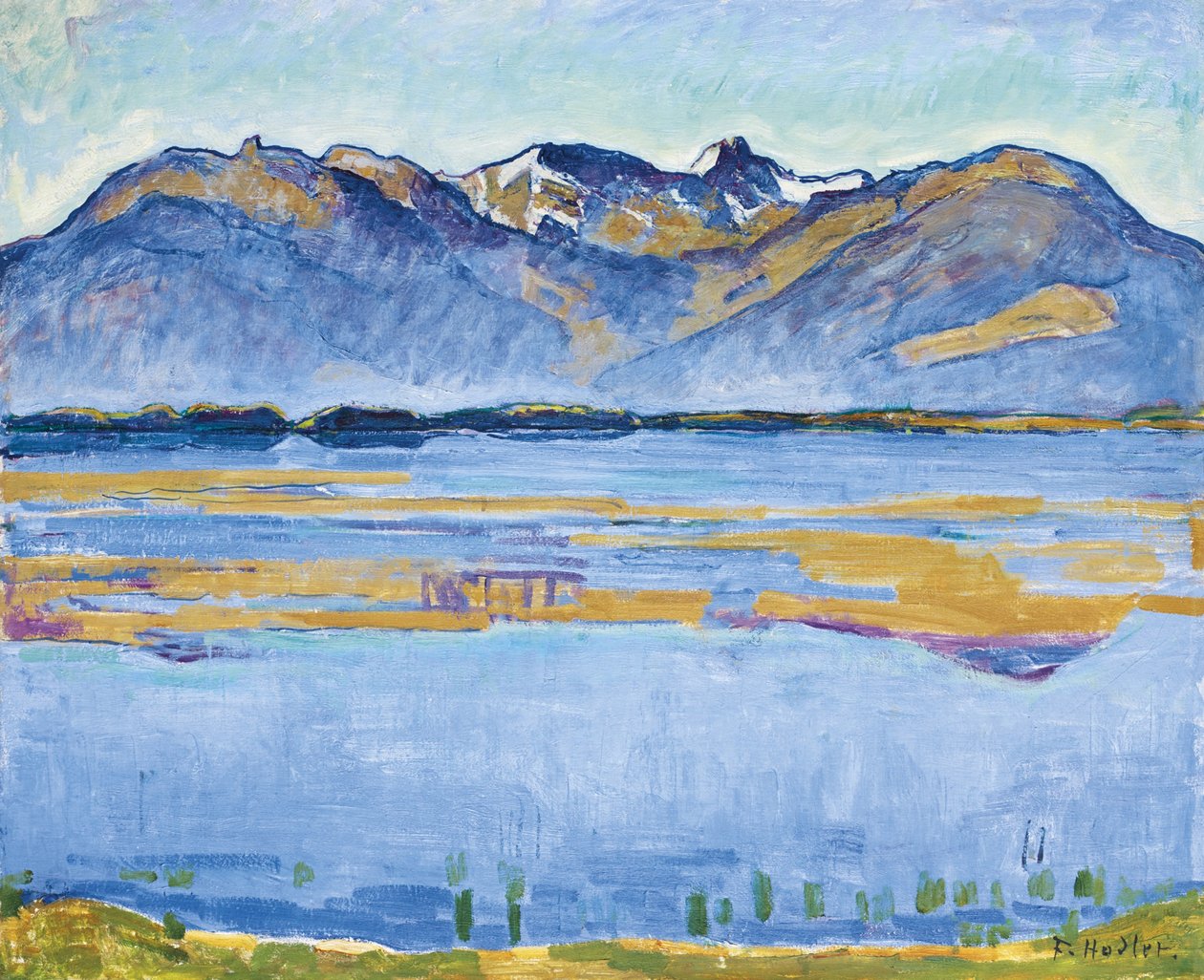 Paisaje de Montana con Becs de Bosson y Vallon de Réchy, 1915 de Ferdinand Hodler
