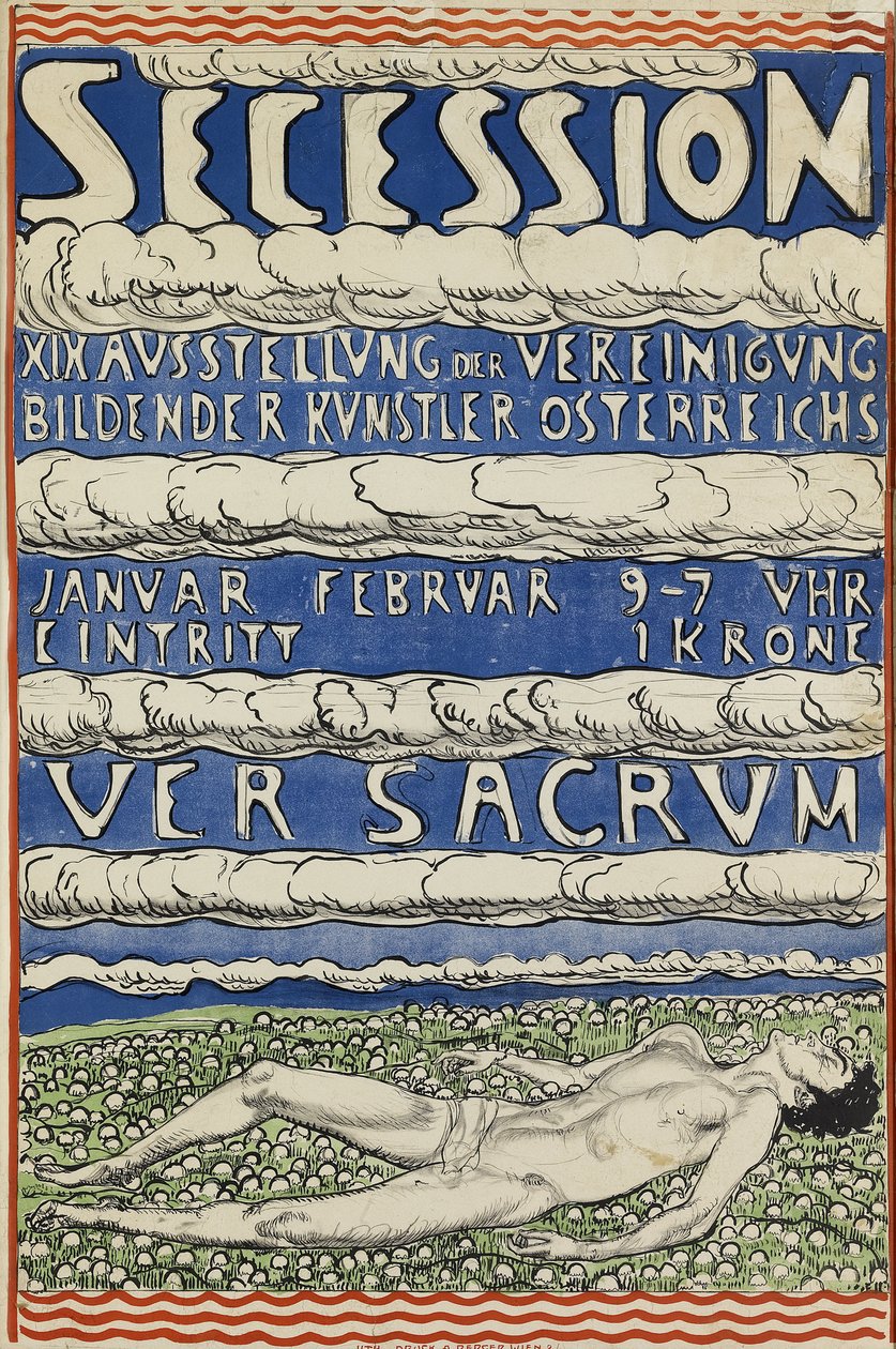 Cartel para la Exposición de la Secesión de Viena de Ferdinand Hodler