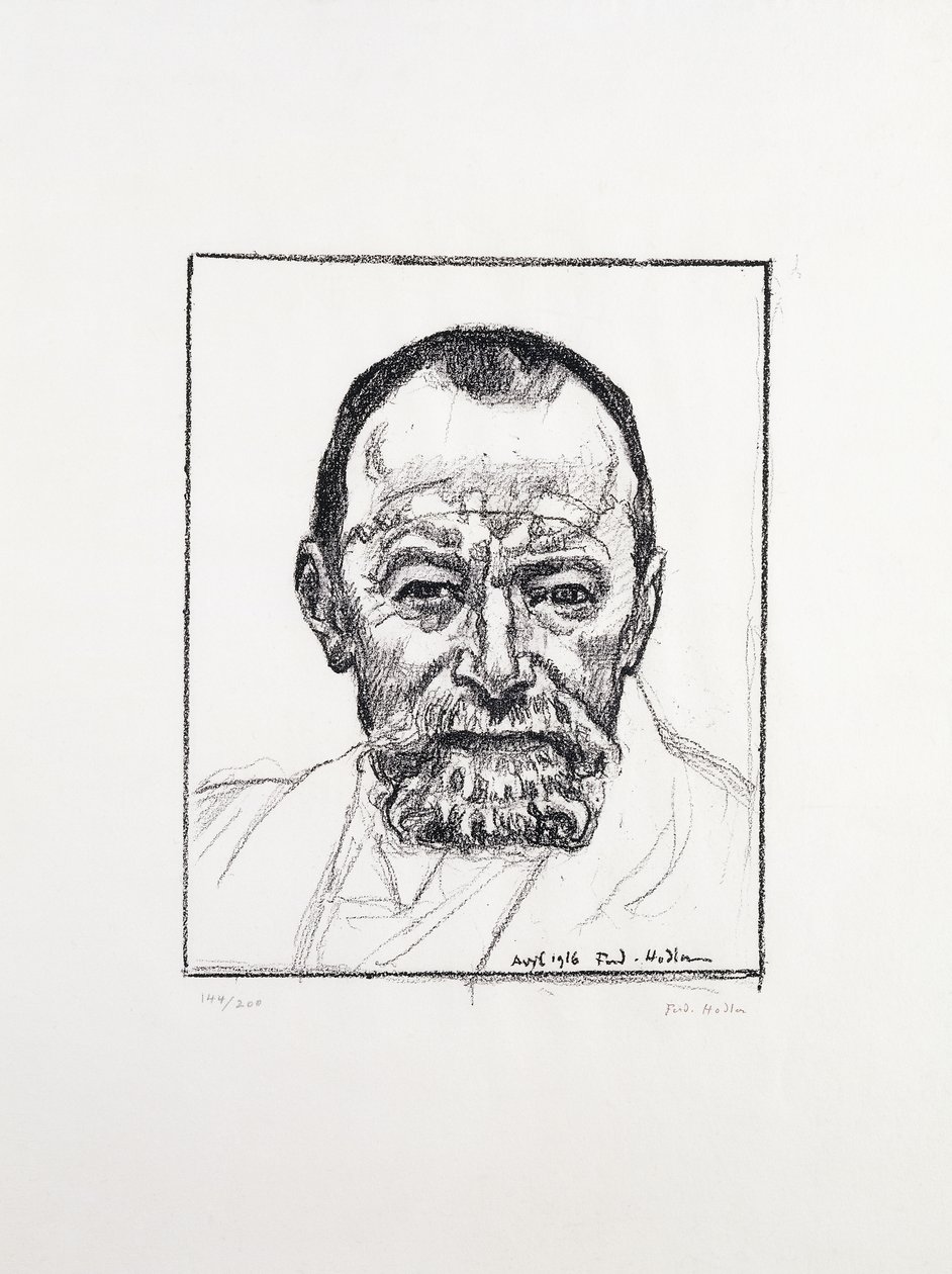 Autorretrato, c. 1916-8 de Ferdinand Hodler