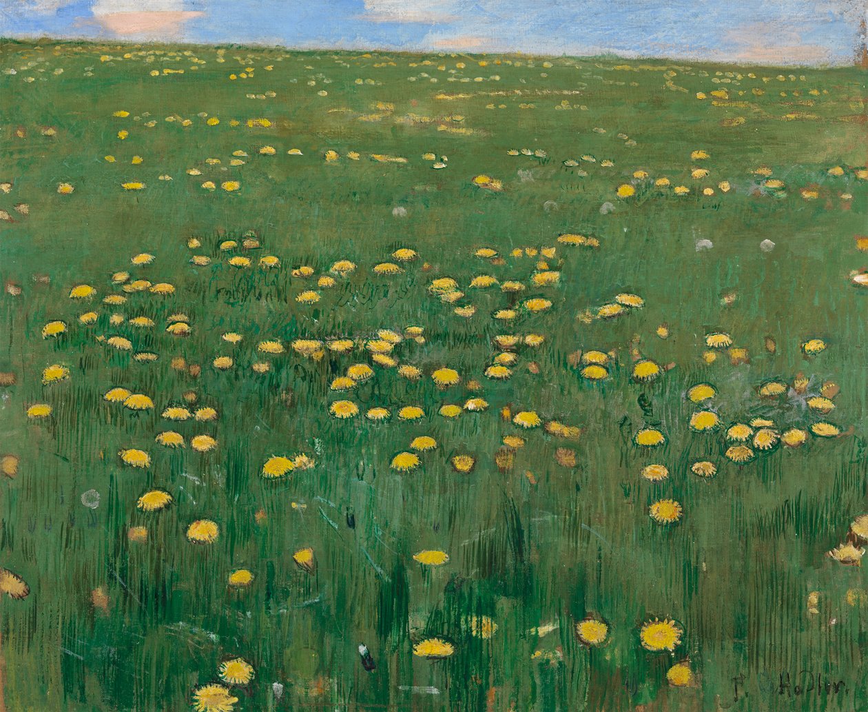 El prado de flores, ca 1901 de Ferdinand Hodler