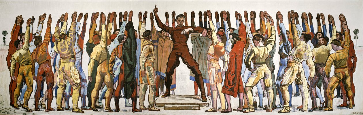 Unanimidad (El juramento). Segunda versión de Hodler, Ferdinand (1853-1918). Óleo sobre lienzo de Ferdinand Hodler