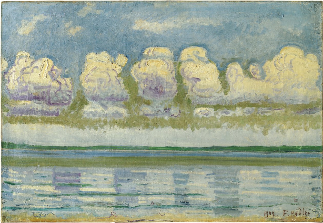 Vista del lago de Ginebra y el Jura suizo de Ferdinand Hodler