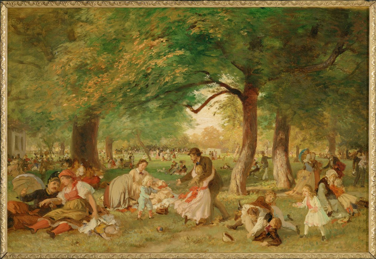 Nachmittag im Prater - Una tarde en el Prater ... (pintura sobre lienzo) de Ferdinand Julius Wilhelm Laufberger