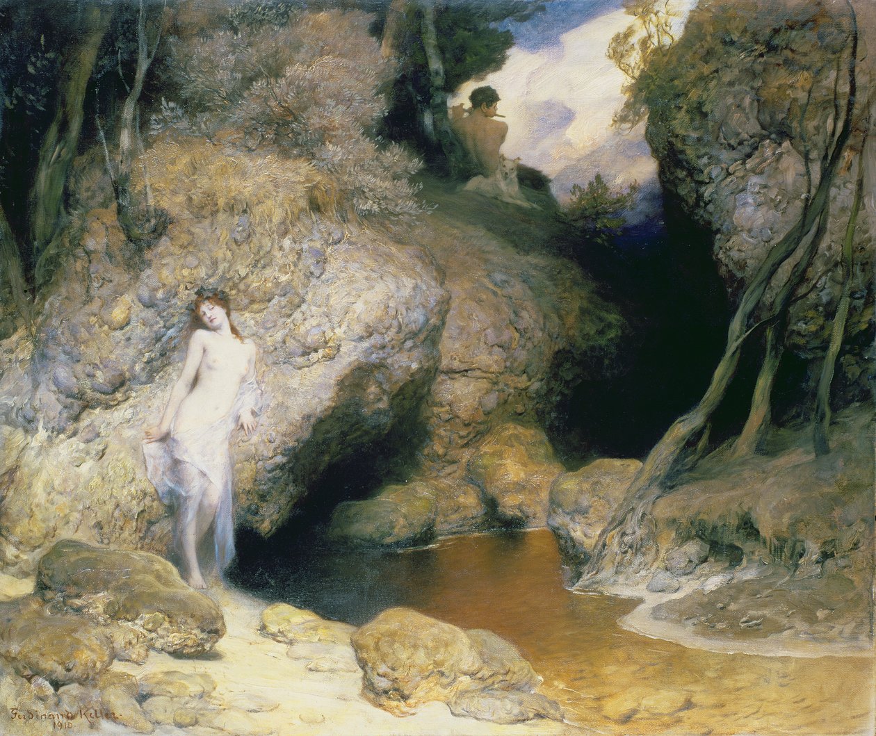 La música del fauno, 1910 de Ferdinand Keller