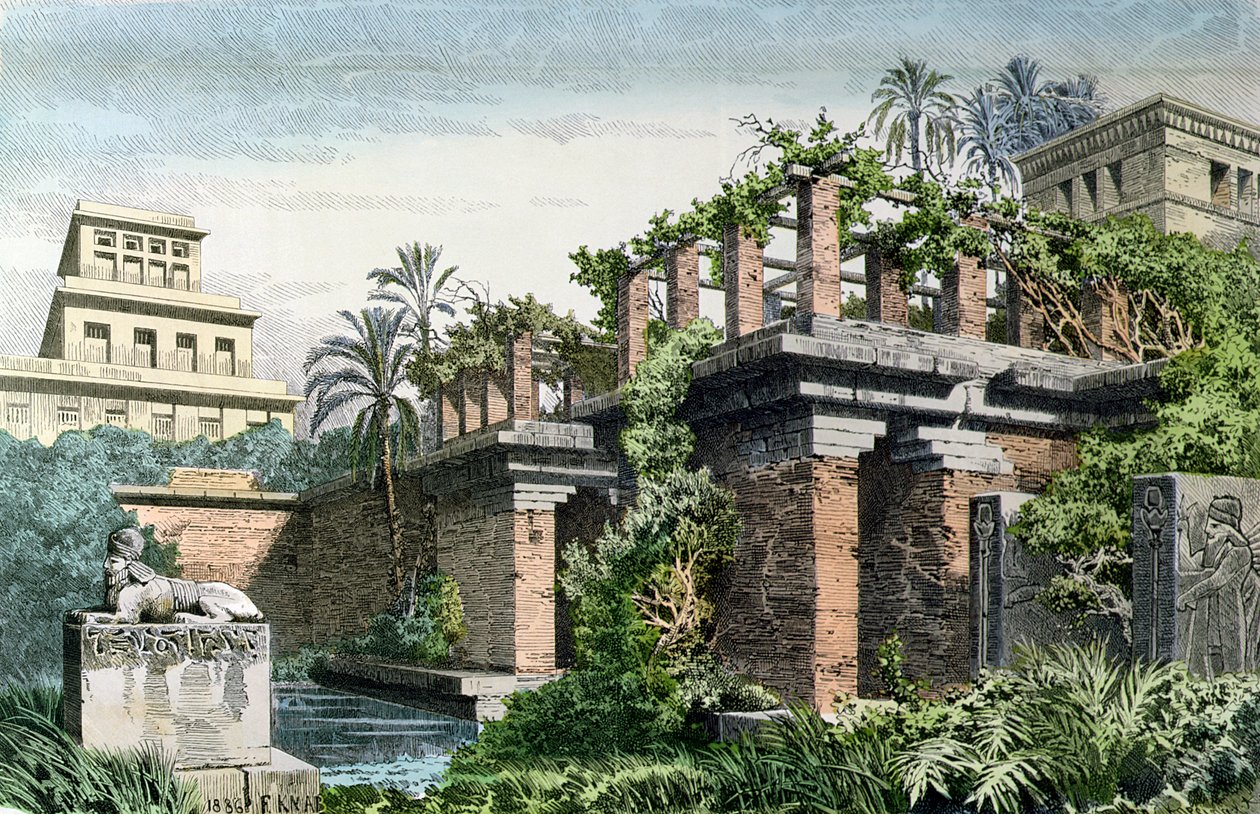 Los Jardines Colgantes de Babilonia, de una serie de las 