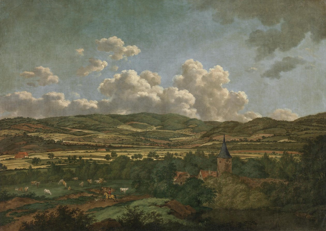 Vista hacia Goldbach y Hösbach (Ciclo de Aschaffenburg) de Ferdinand Kobell