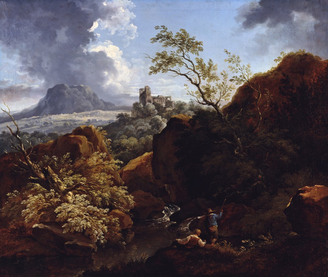 Paisaje del Neckar de Ferdinand Kobell