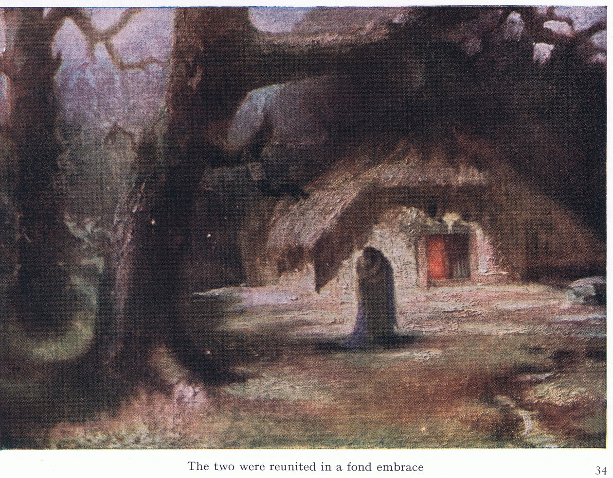 Los dos se reunieron en un abrazo cariñoso, ilustración de Las historias de las óperas de Wagner, pub. por George Harrap & Co Ltd 1932 de Ferdinand Lecke