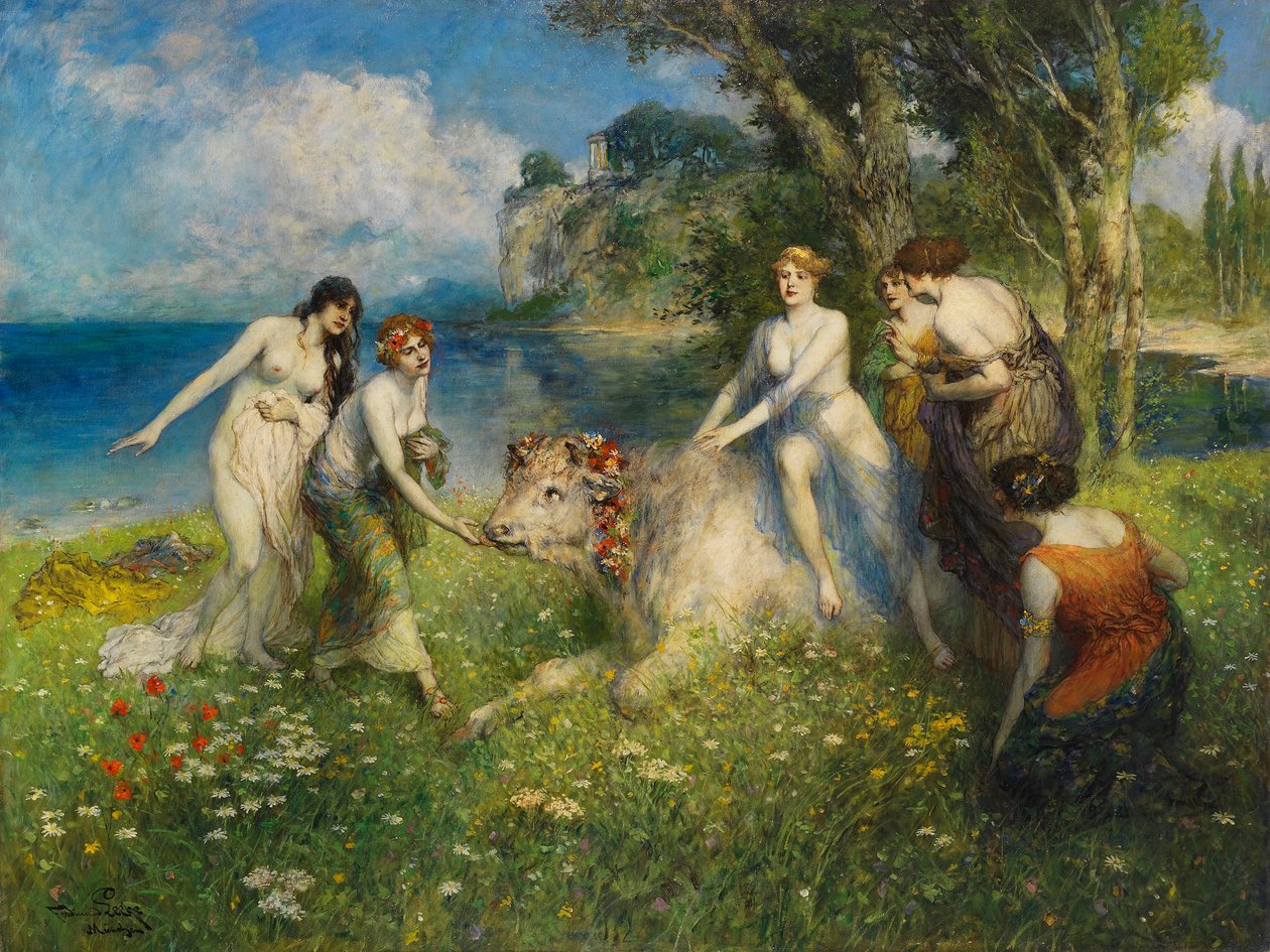 Europa y el toro, 1910s de Ferdinand Leeke