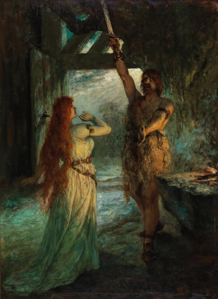 Valquiria 1er Acto: Sieglinde y su hermano Siegmund de Ferdinand Leeke