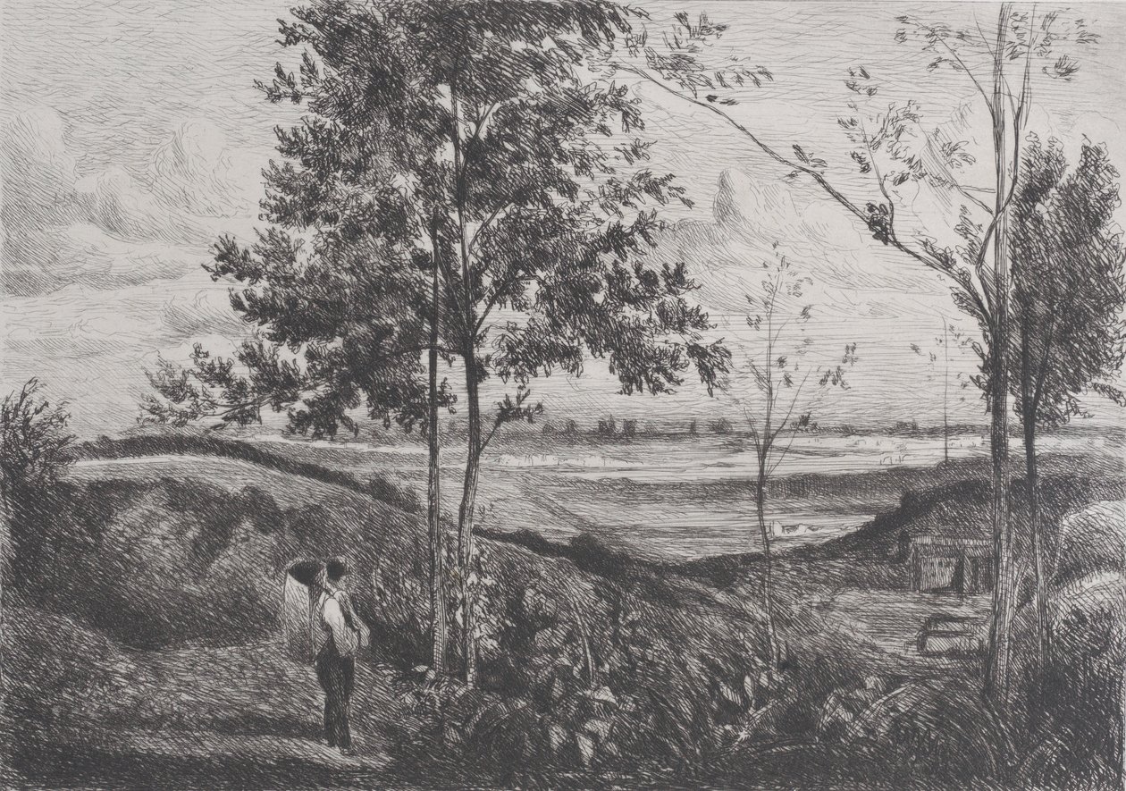Paisaje después de Corot, 1873-90. de Ferdinand Lefman