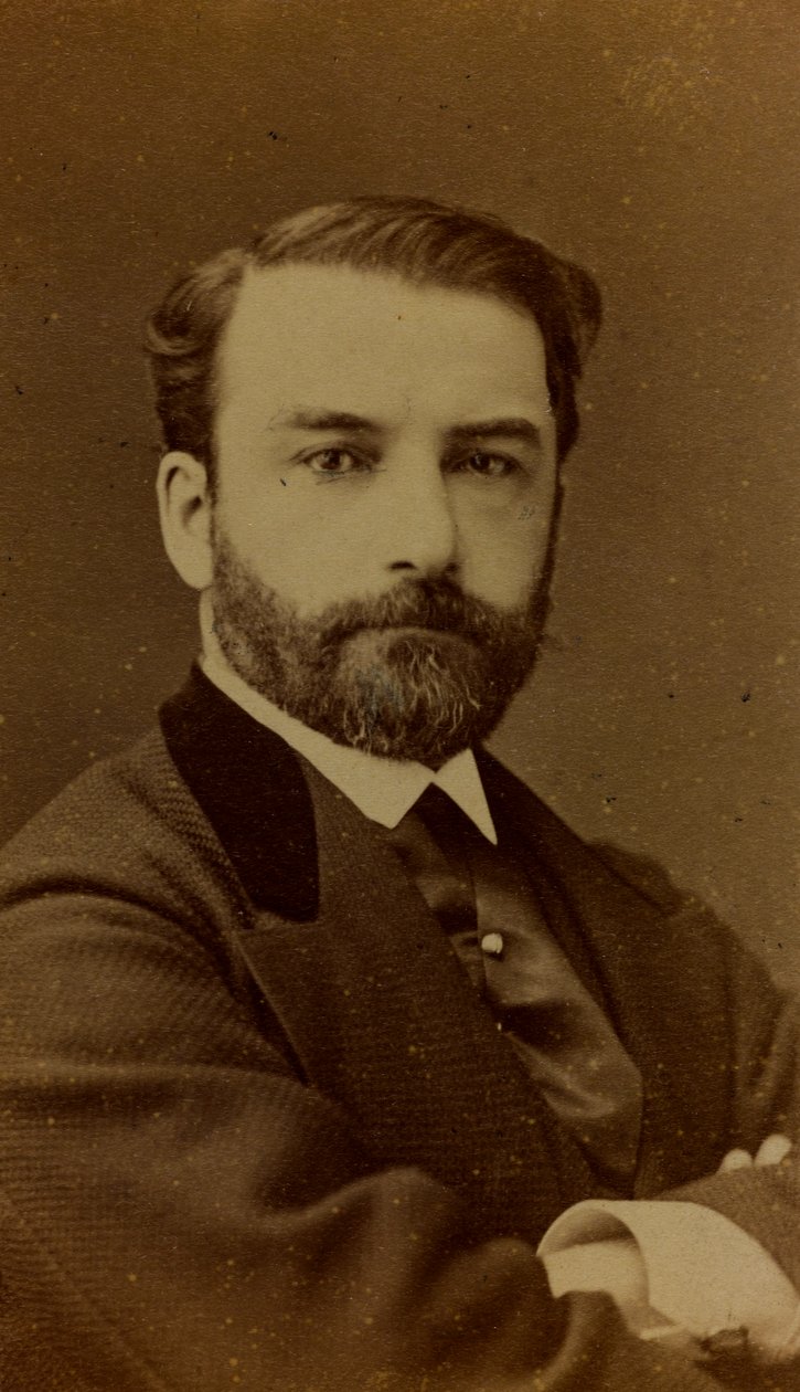 Retrato de Léon Joseph Florentin Bonnat, pintor francés; carte de visite de Ferdinand Mulnier