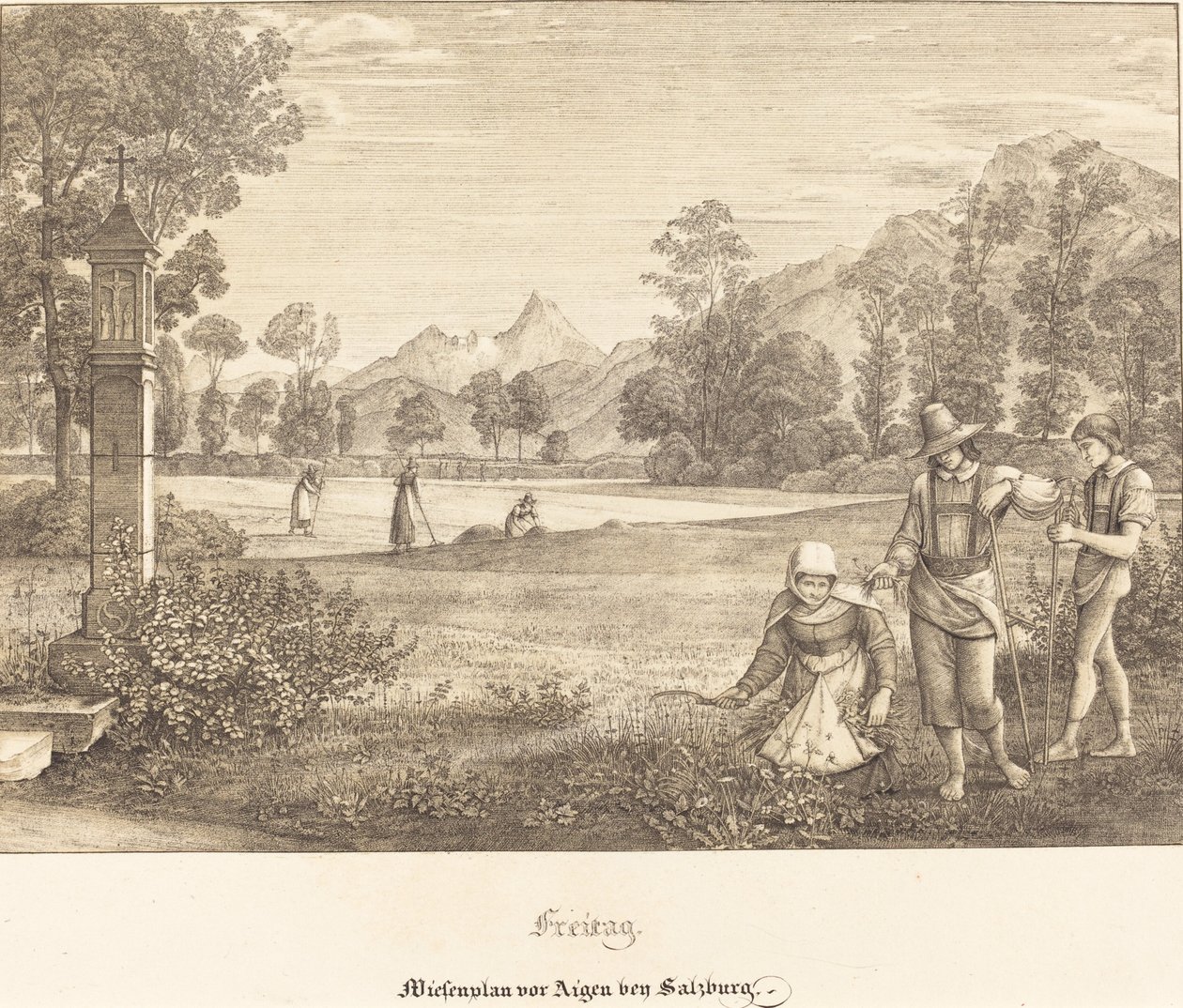 Viernes - Prado antes de Aigen cerca de Salzburgo de Ferdinand Olivier