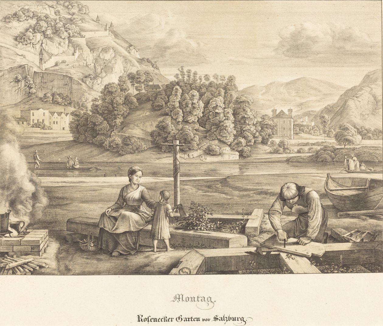 Lunes - Jardín Rosenecker cerca de Salzburgo de Ferdinand Olivier