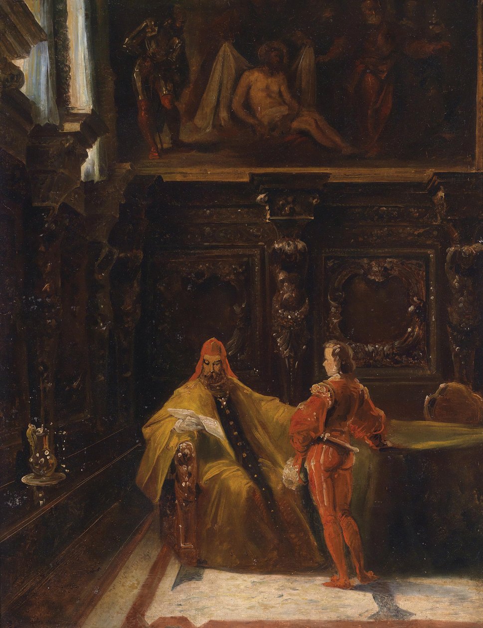 Interior de la Scuola di San Rocco, Venecia de Ferdinand Petzl