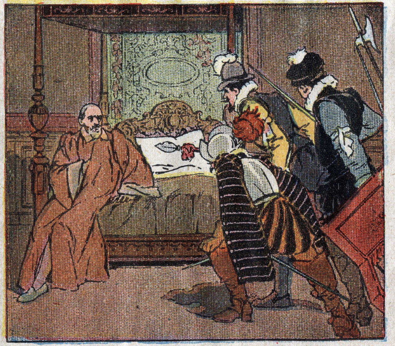 Historia de Francia: Asesinato de Gaspard de Coligny (Almirante de Coligny) de Ferdinand Raffin