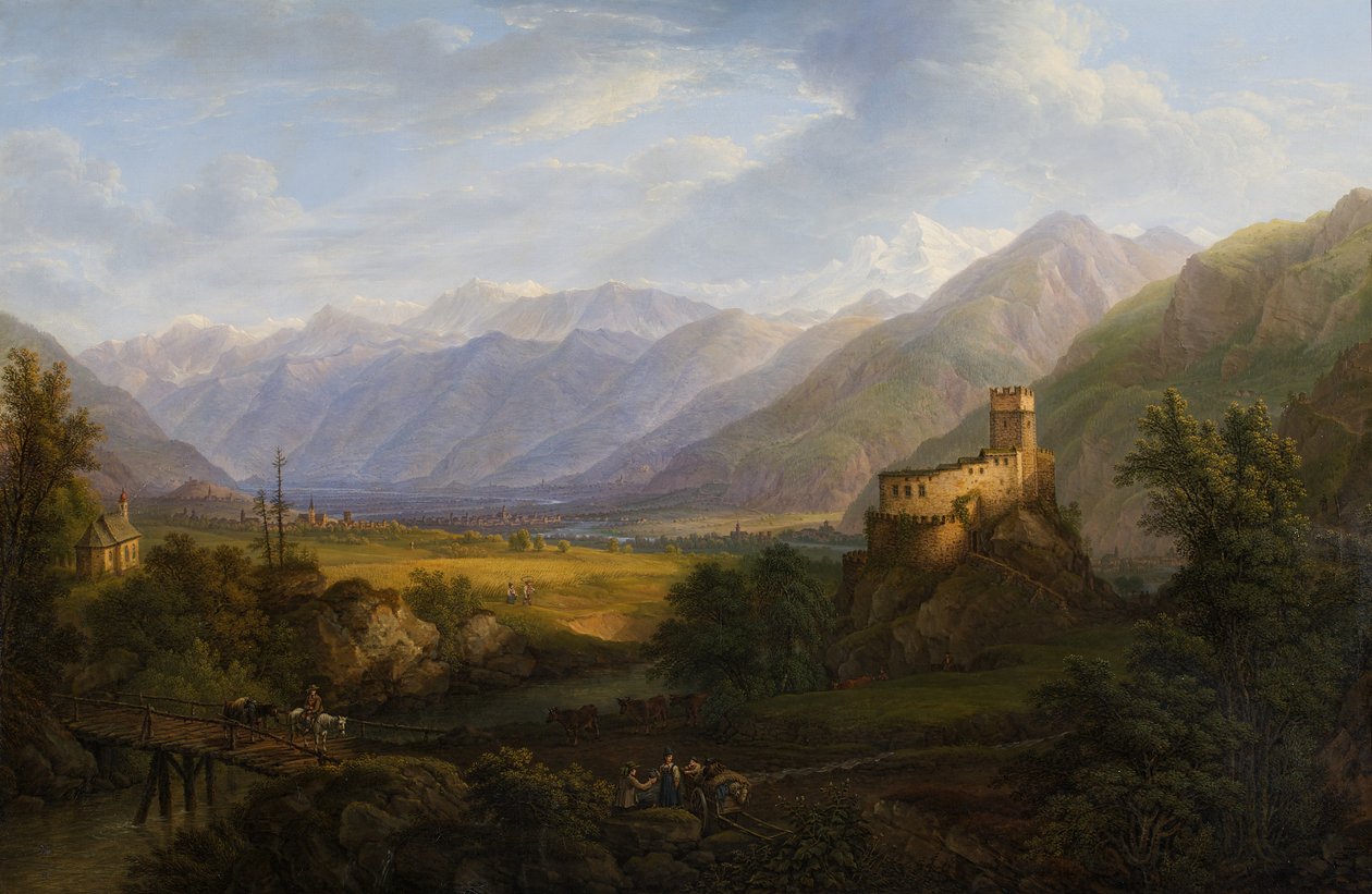 El Glurnsertal con el Adige en Tirol de Ferdinand Runk