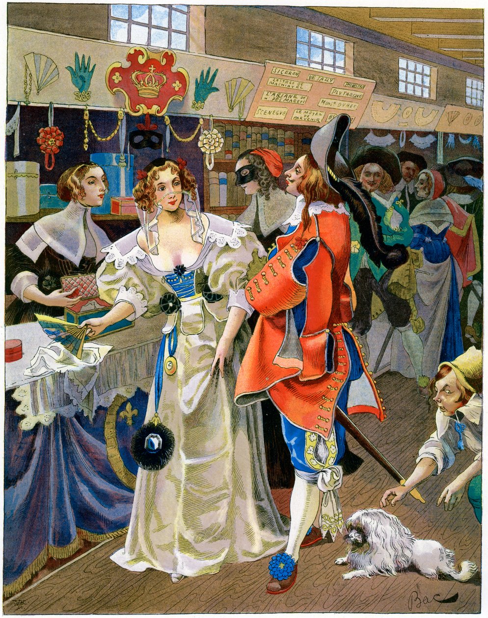 Las Galerías de Bois durante el reinado de Luis XIII, siglo XVII, c. 1870-1950 de Ferdinand Sigismund Bac