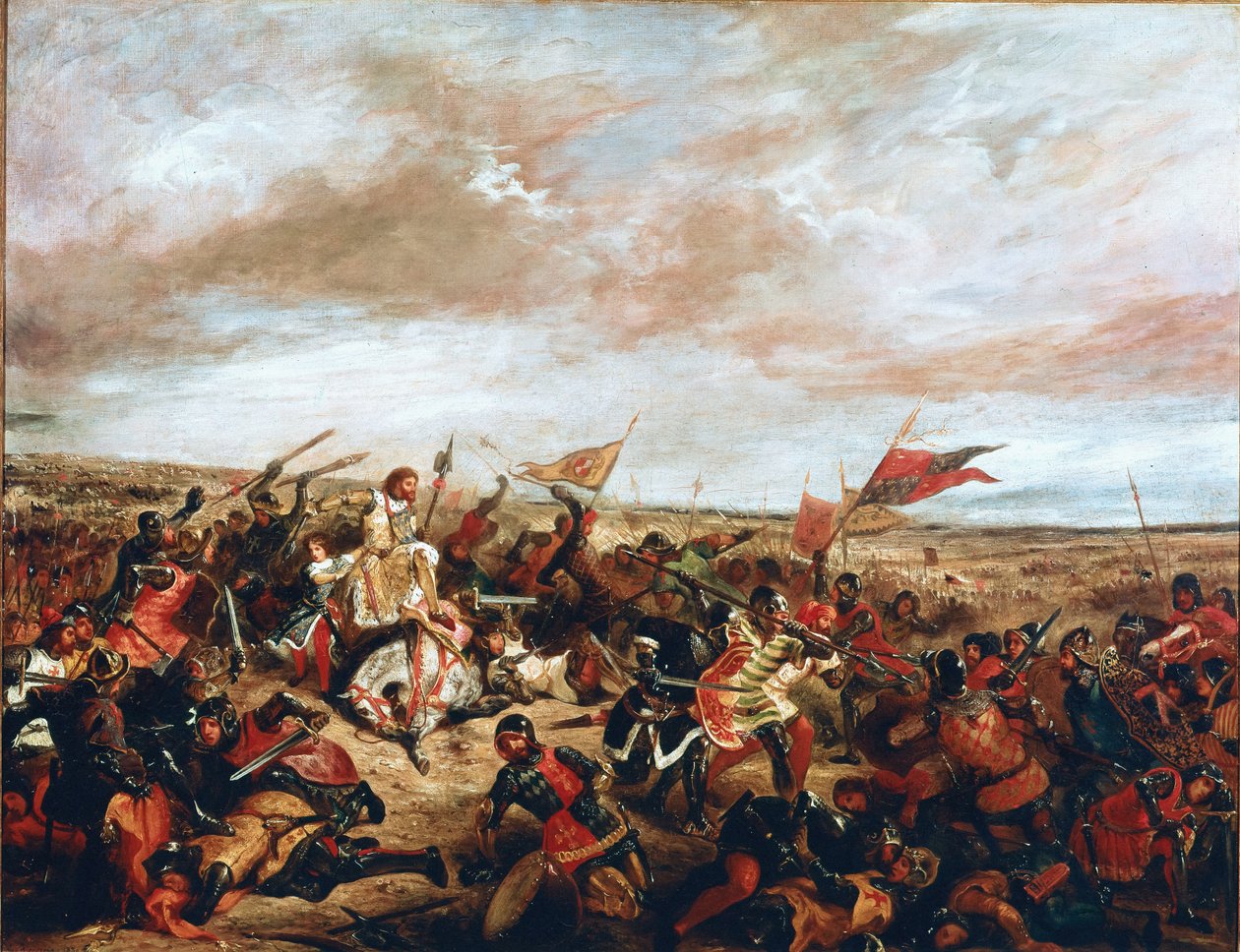 Batalla de Poitiers el 19 de septiembre de Ferdinand Victor Eugene Delacroix