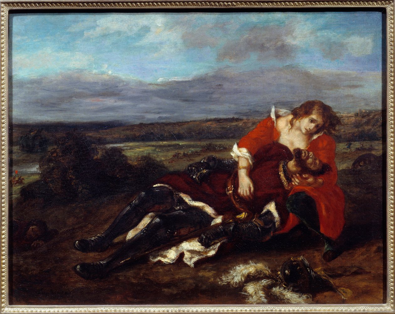 La muerte de Lara de Ferdinand Victor Eugene Delacroix