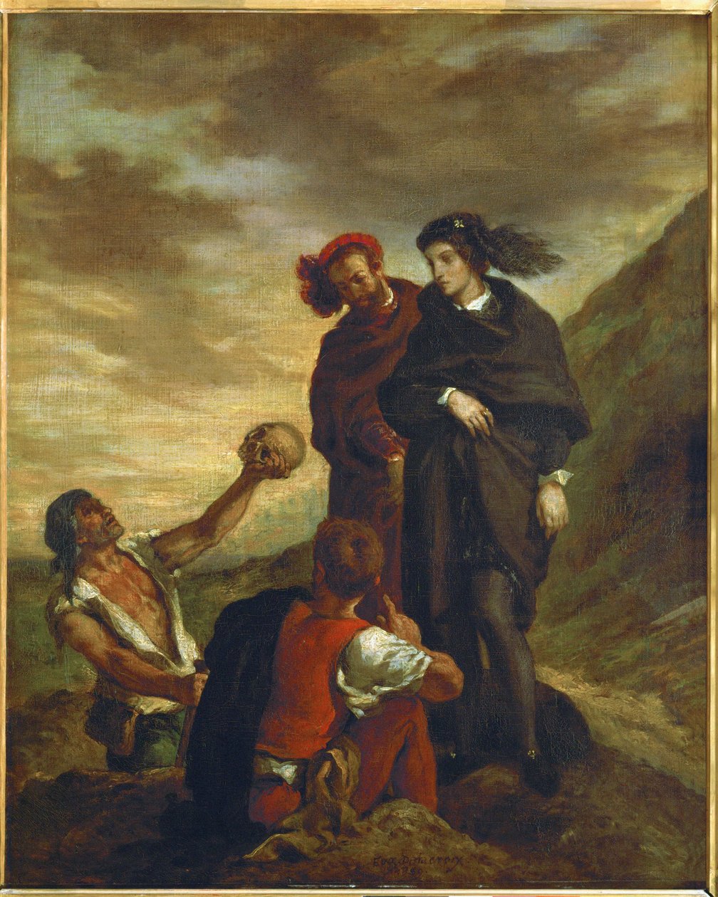 Hamlet y Horacio en el cementerio ... de Ferdinand Victor Eugene Delacroix