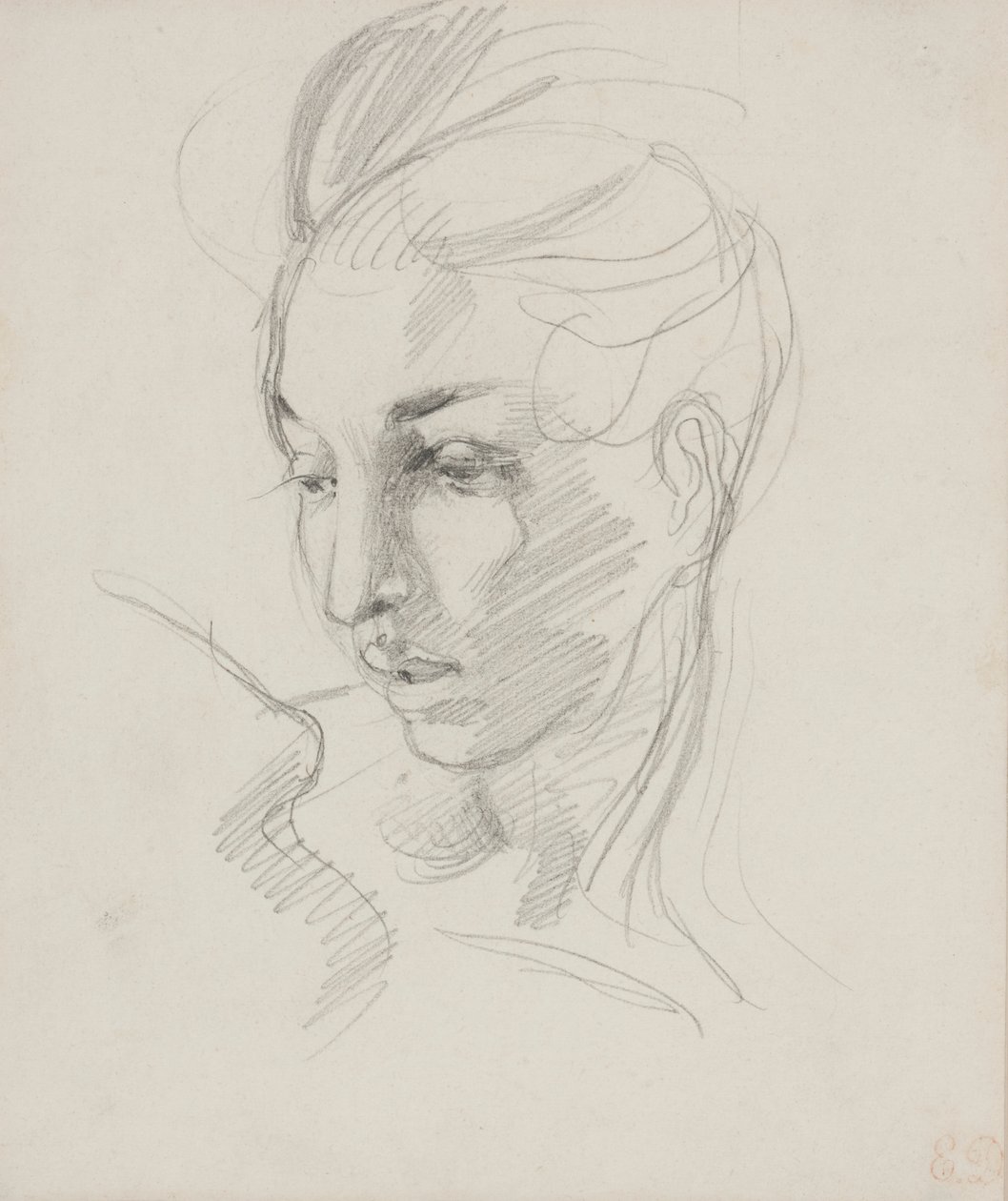 Cabeza de la Libertad de Ferdinand Victor Eugene Delacroix