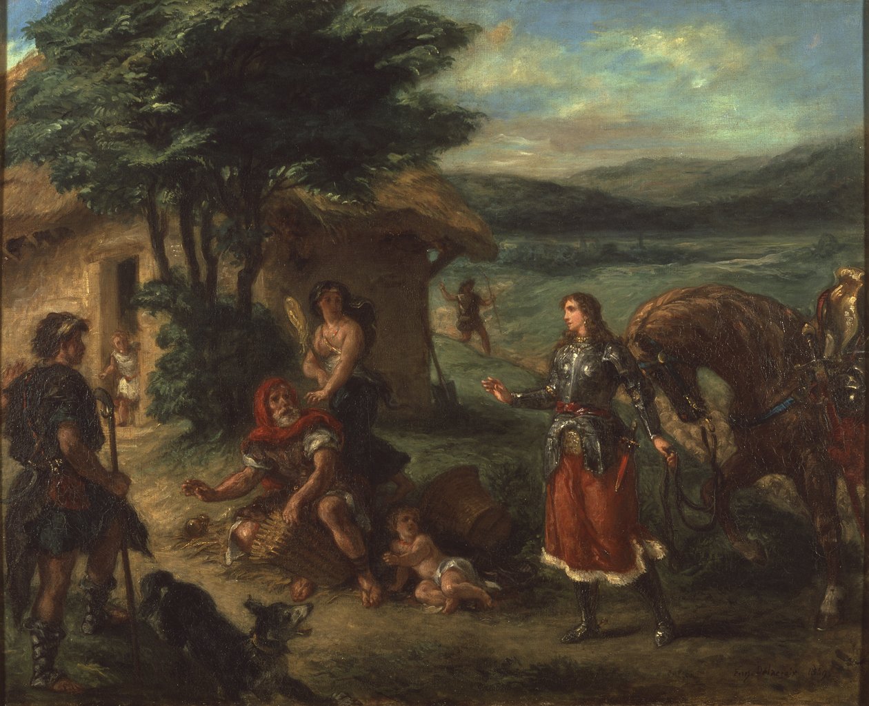 Erminia y los pastores de Ferdinand Victor Eugene Delacroix