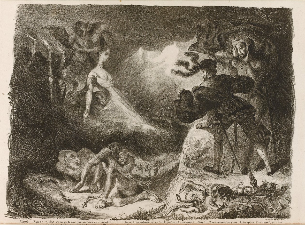 Ilustración para el Fausto de Goethe, 1828 de Ferdinand Victor Eugene Delacroix