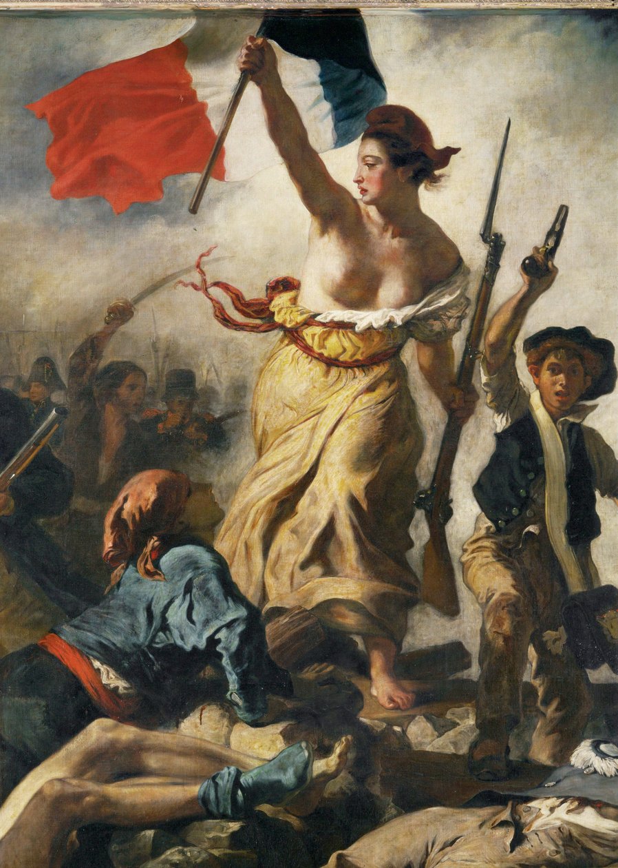 28 de julio de 1830; La libertad guía al pueblo ... de Ferdinand Victor Eugene Delacroix