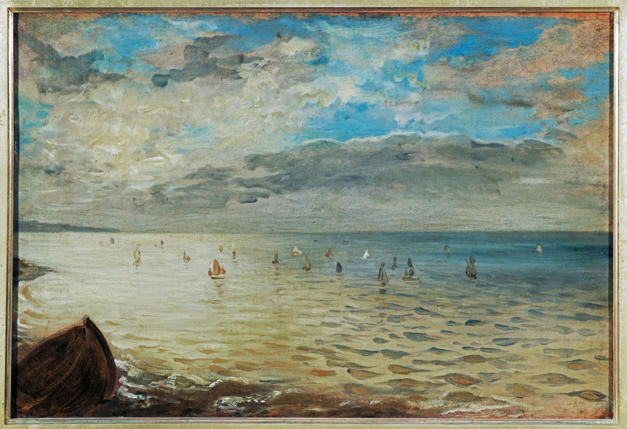 La mer vu des hauteurs de Dieppe - el mar visto
desde Dieppe ... de Ferdinand Victor Eugene Delacroix