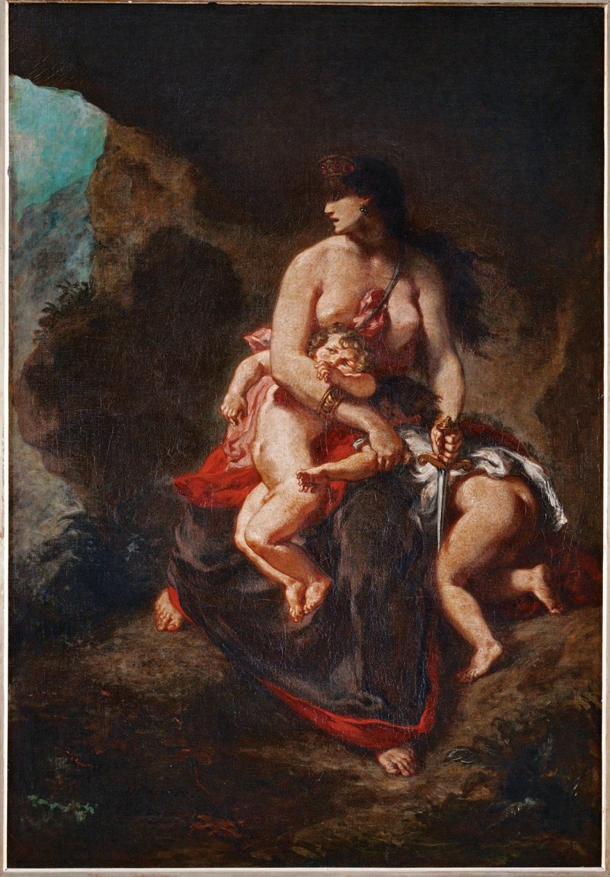 Medea furieuse - Medea iracunda ... de Ferdinand Victor Eugene Delacroix