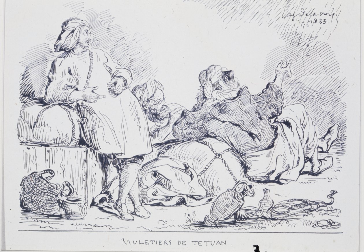 Arrieros de Tetuán, 1833 de Ferdinand Victor Eugene Delacroix